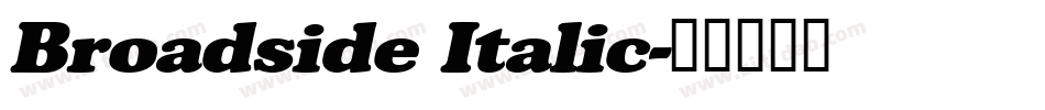 Broadside Italic字体转换